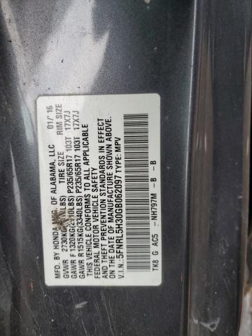 5FNRL5H30GB062097 Honda ODYSSEY SE