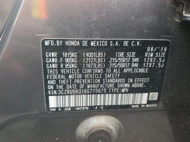 3CZRU5H31KG715675 Honda HR-V LX