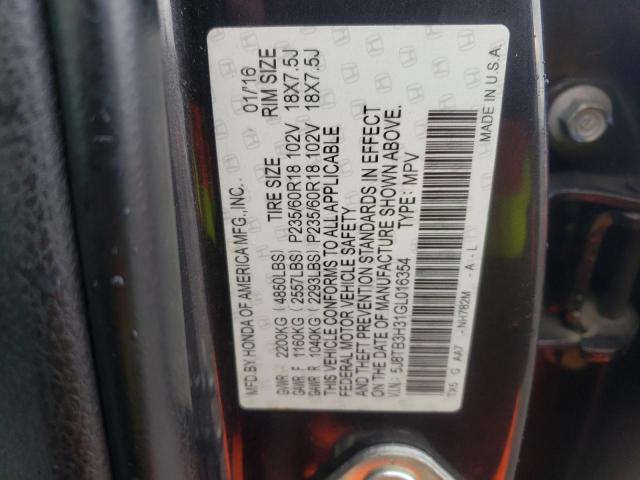 5J8TB3H31GL016354 Acura RDX