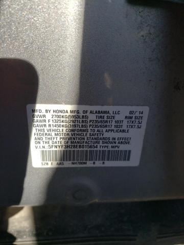 5FNYF3H28EB015654 Honda PILOT LX