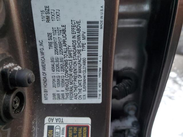 5J6RM4H41GL014860 Honda CR-V SE