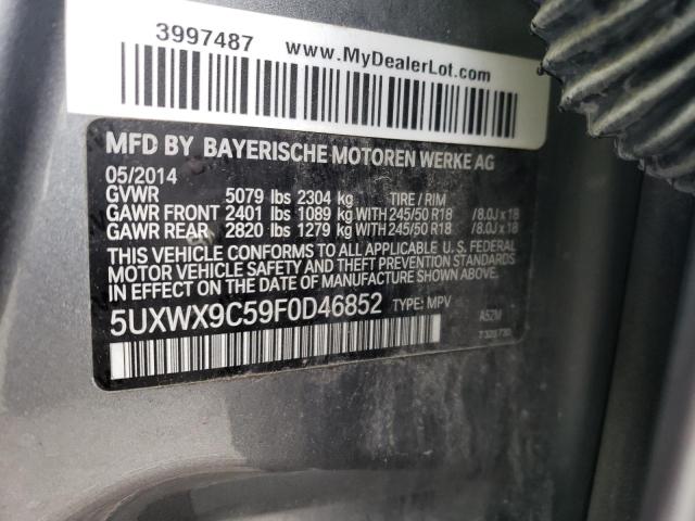 5UXWX9C59F0D46852 BMW X3 Xdrive28i