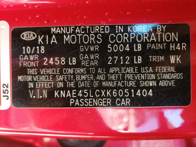 KNAE45LCXK6051404 KIA Stinger Gt1