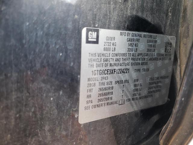 1GTG6CE3XF1224221 GMC CANYON SLT