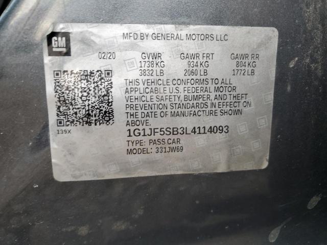 1G1JF5SB3L4114093 Chevrolet Sonic Premier