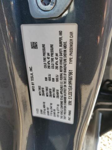 5YJ3E1EA1PF687961 Tesla MODEL 3