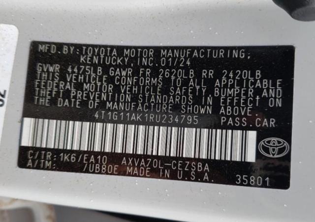4T1G11AK1RU234795 Toyota a25a-fks