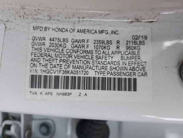 1HGCV1F36KA051720 Honda l15be