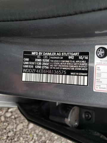 WDDZF4KB6HA136575 Mercedes-Benz m274