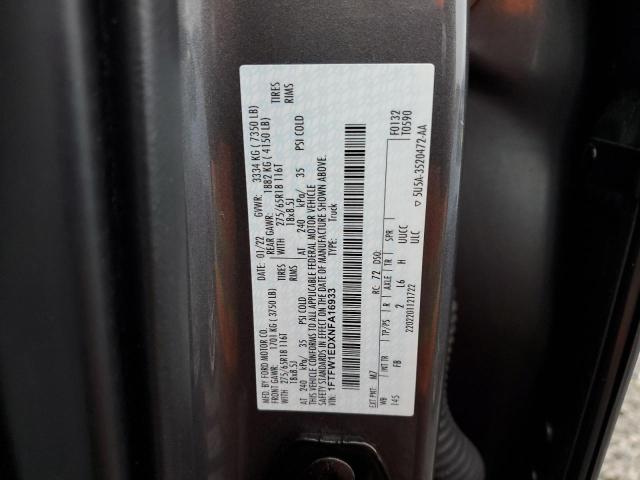 1FTFW1EDXNFA16933 Ford hev