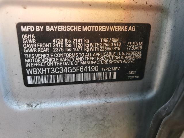 WBXHT3C34G5F64190 BMW 2016