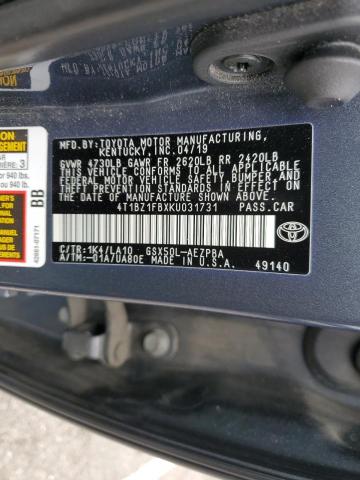 4T1BZ1FBXKU031731 Toyota AVALON XLE