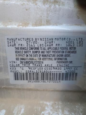3N1AB8CV8LY270014 Nissan Sentra