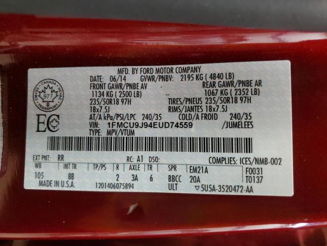 1FMCU9J94EUD74559 Ford ESCAPE TIT