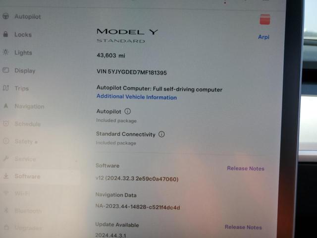 5YJYGDED7MF181395 Tesla 2021