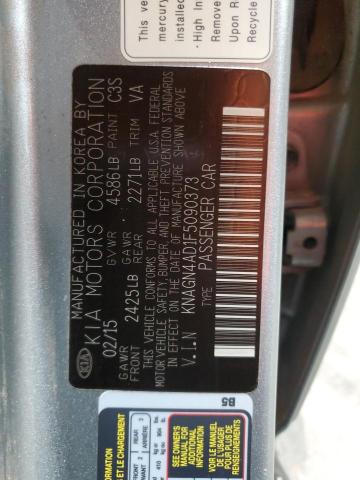 KNAGN4AD1F5090373 KIA OPTIMA HYB