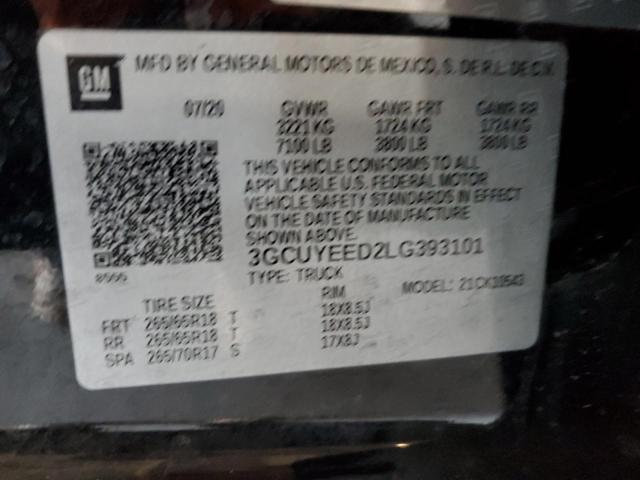 3GCUYEED2LG393101 Chevrolet l84 - di, dfm, alum, gen 5, var 2